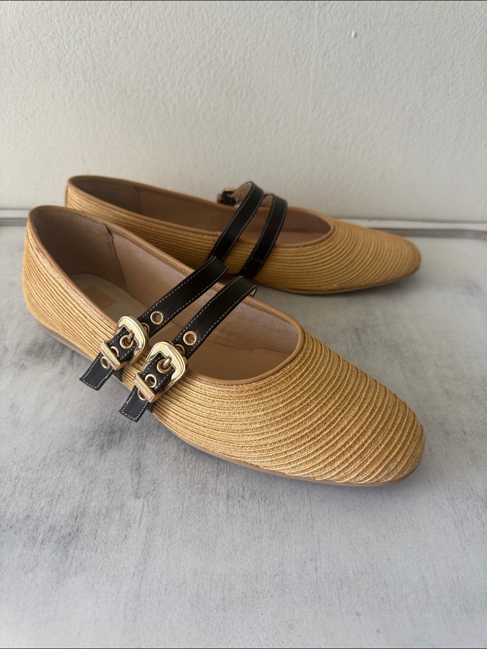 Dolce Vita Flats Baylee Ballet Flats Natural Raffia Sz 9.5 - Picture 13 of 14